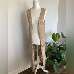 Cliche crochet maxi vest